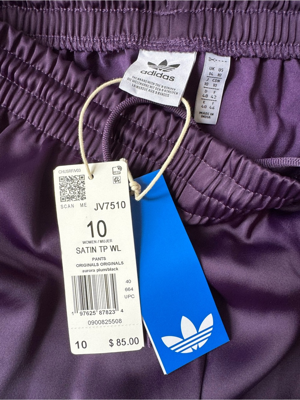 Adidas ADICOLOR SATIN WIDE LEG TRACK PANTS - Picture 12 of 14